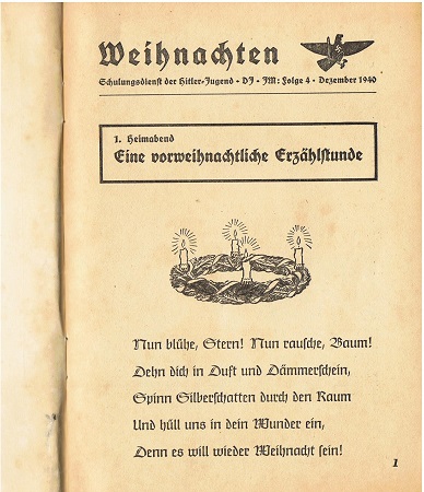 HJ DJ booklet Christmas 1940 Schulungsdienst der Hitler-Jugend - Image 2