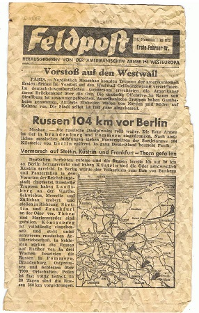 Feldpost 12HG Erste Februar 1945 grenade issue