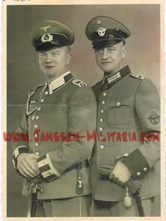 Post card photo NCO Wehrmacht and police man Coburg