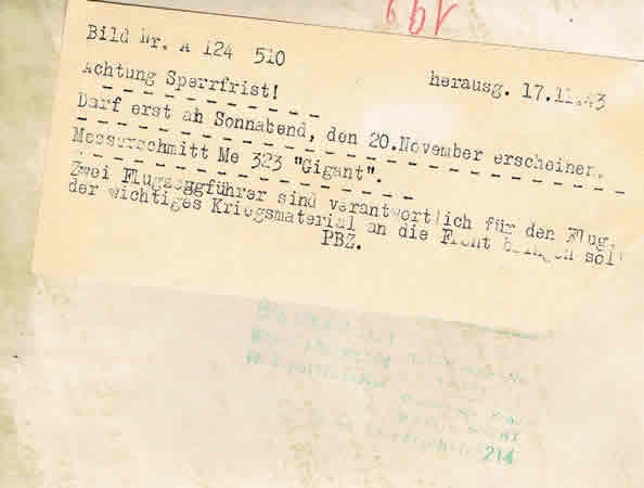 Press photo Messerschmitt Me323 Gigant 1943 #1 - Image 3