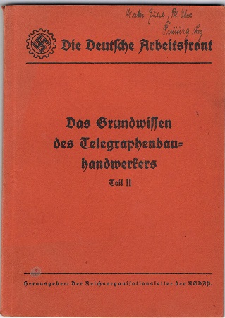 DAF German Labor Front telegraph equipment manual Part 2