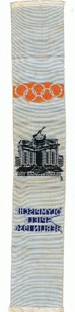 Silk embroidered ribbon olympic games Berlin 1936 - Image 3