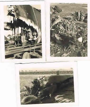 Three photos plane wrecks