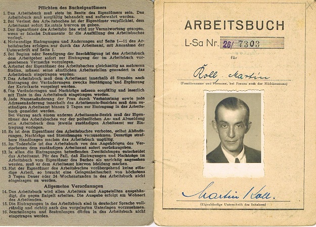 Two post WW2 labour passes Arbeitsbuch 1947 1951 - Image 2