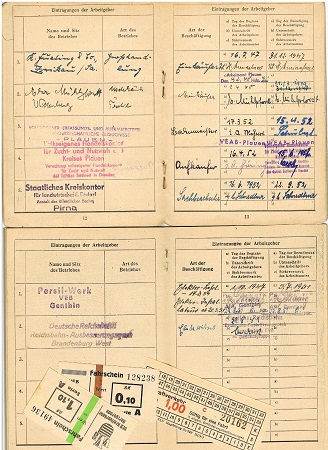 Two post WW2 labour passes Arbeitsbuch 1947 1951 - Image 3