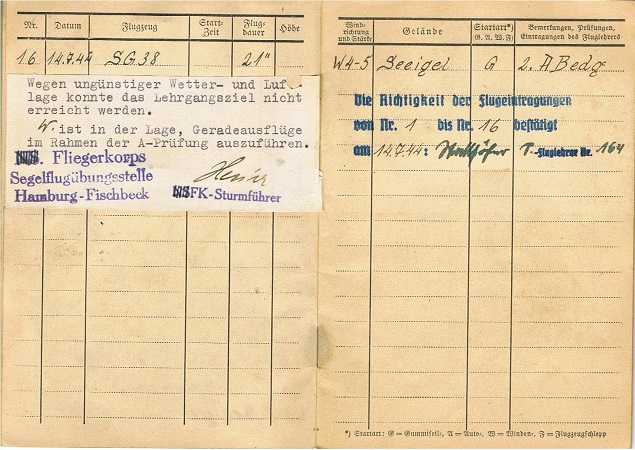NSFK glider pilot passes Norden Hamburg 1943-1945 - Image 7