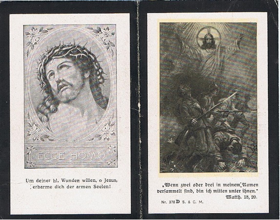 Obituary card KuK Infanterie-Regiment 59 KIA Italy 1917 - Image 2