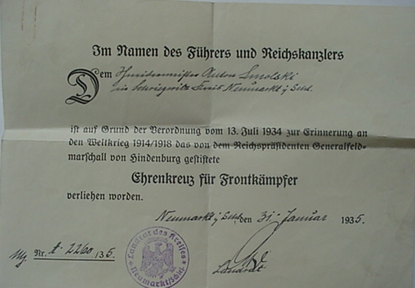 Militärpass award documents NCO Artillery 1914-18 - Image 3