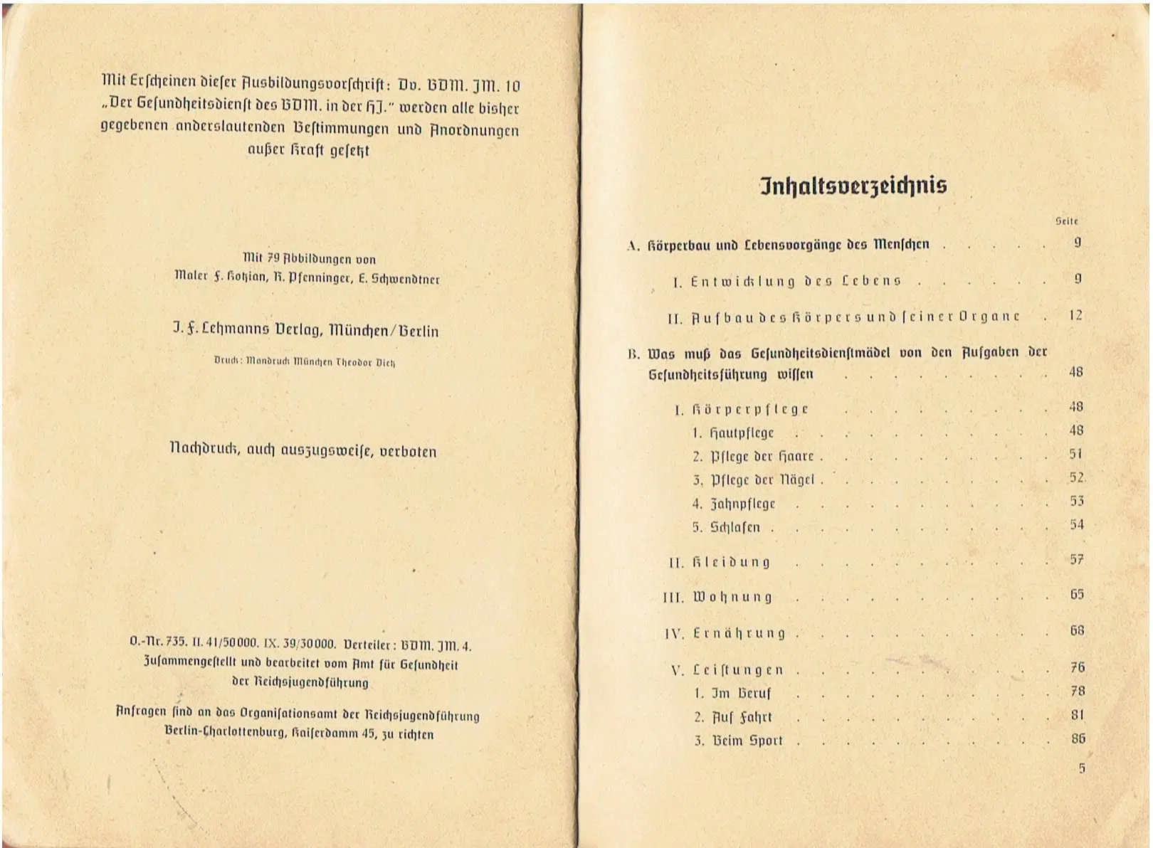 BDM medical manual Gesundheitsdienst 1941 - Image 3