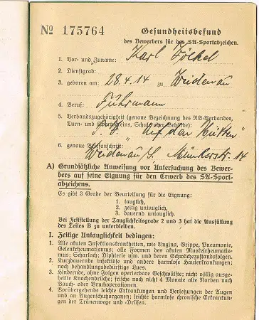 SA Leistungsbuch 1936 NCO KIA France 1940 - Image 4
