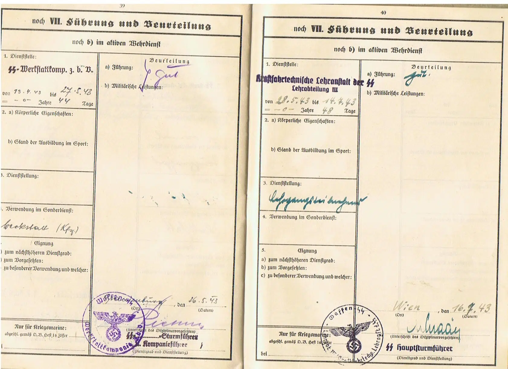Wehrstammbuch SS-Oberschütze SS-Panzergrenadier-Division Hitler Jugend - Image 13