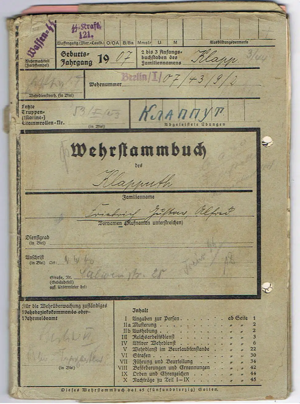 Wehrstammbuch SS-Oberschütze SS-Panzergrenadier-Division Hitler Jugend - Image 2