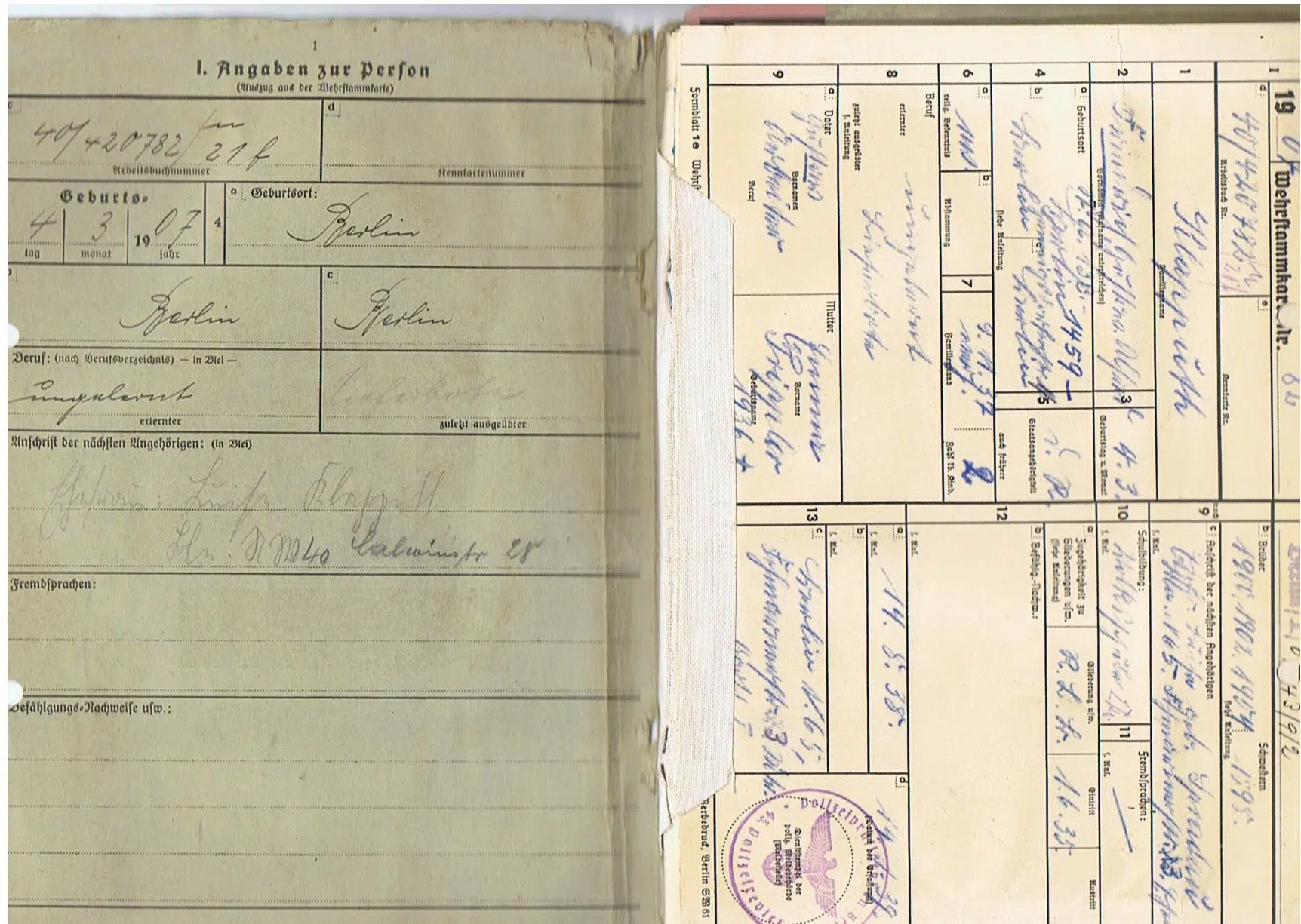 Wehrstammbuch SS-Oberschütze SS-Panzergrenadier-Division Hitler Jugend - Image 3