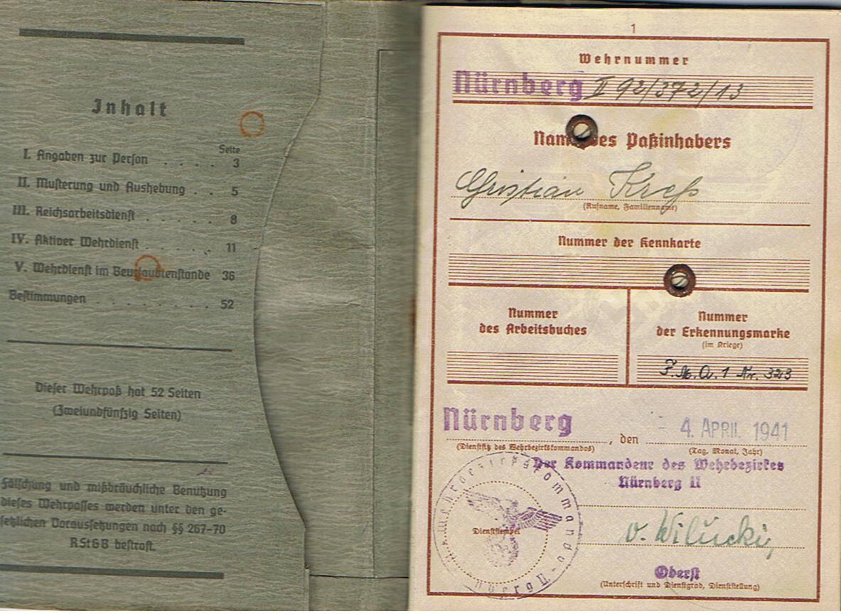 Wehrpass Sonderführer field railway units Yugoslavia Greece Balkan - Image 2