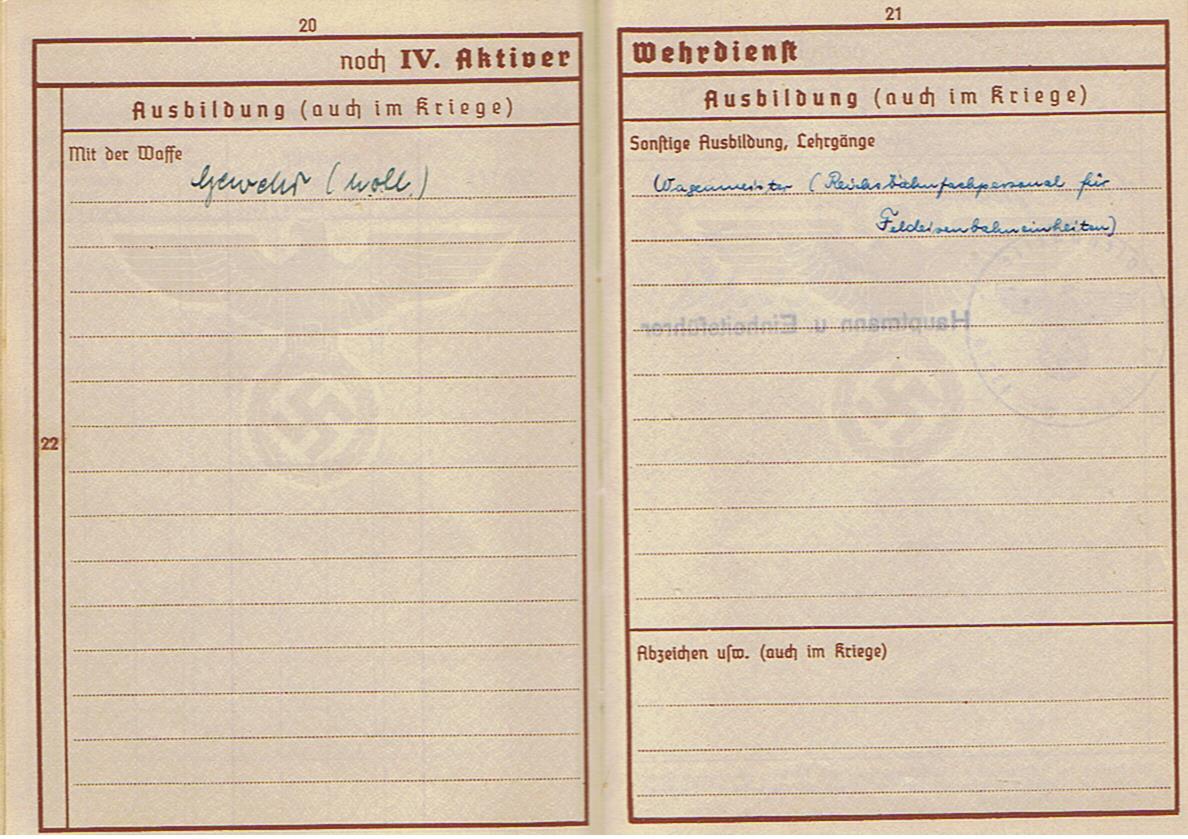 Wehrpass Sonderführer field railway units Yugoslavia Greece Balkan - Image 8