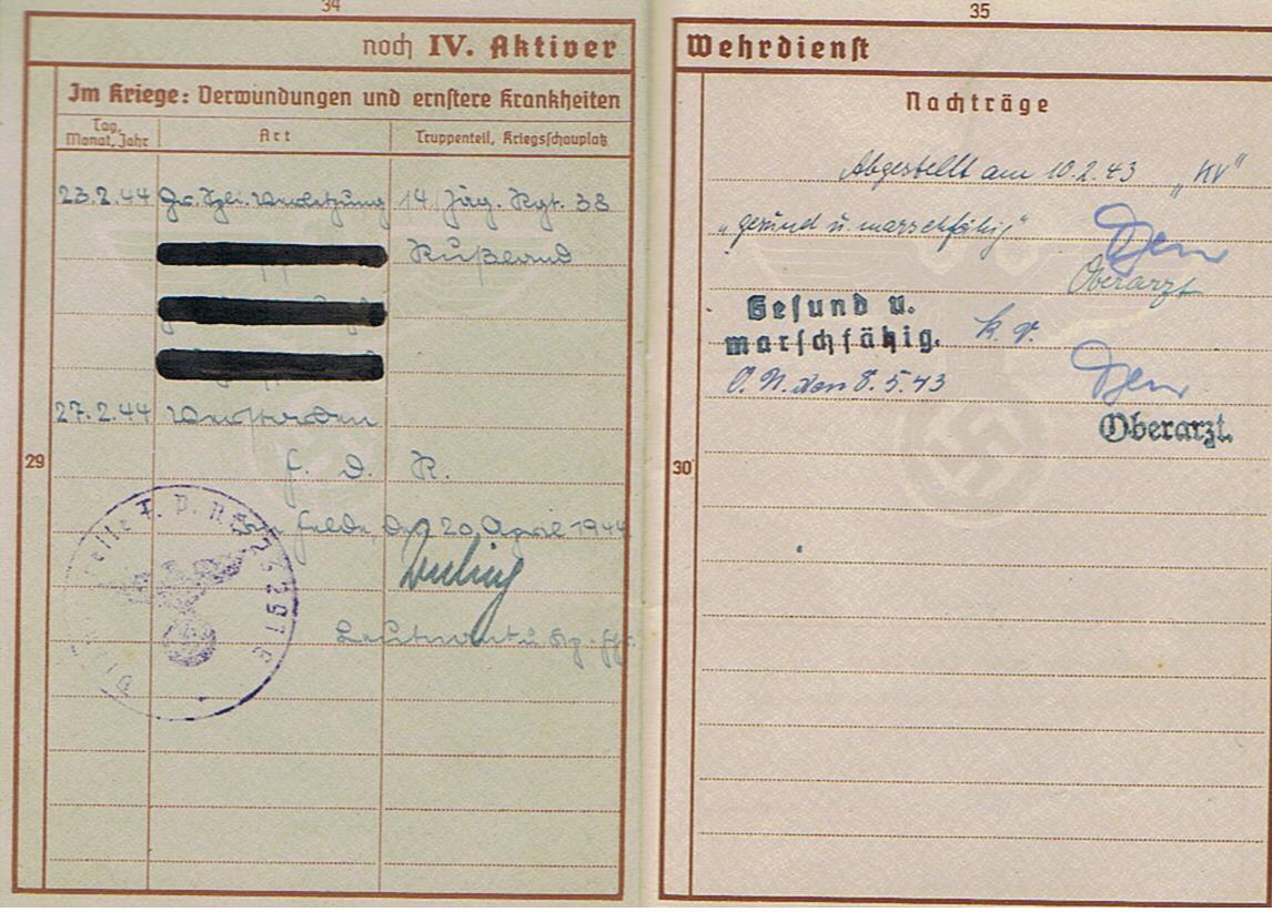 Wehrpass Gefreiter Jäger-Regiment 8.Jäger-Division KIA 1944 Latvia Walk EK2 - Image 11