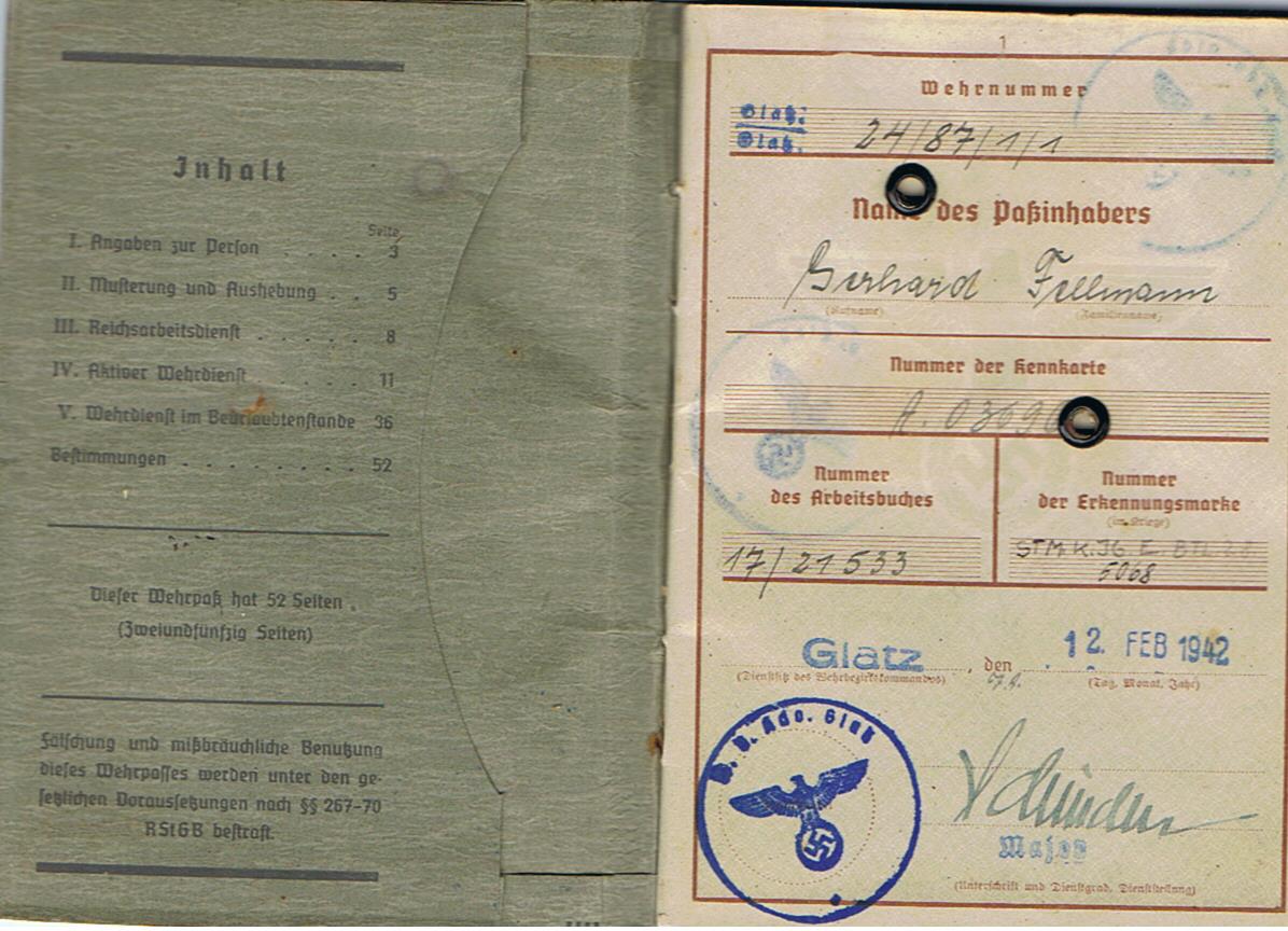 Wehrpass Gefreiter Jäger-Regiment 8.Jäger-Division KIA 1944 Latvia Walk EK2 - Image 2