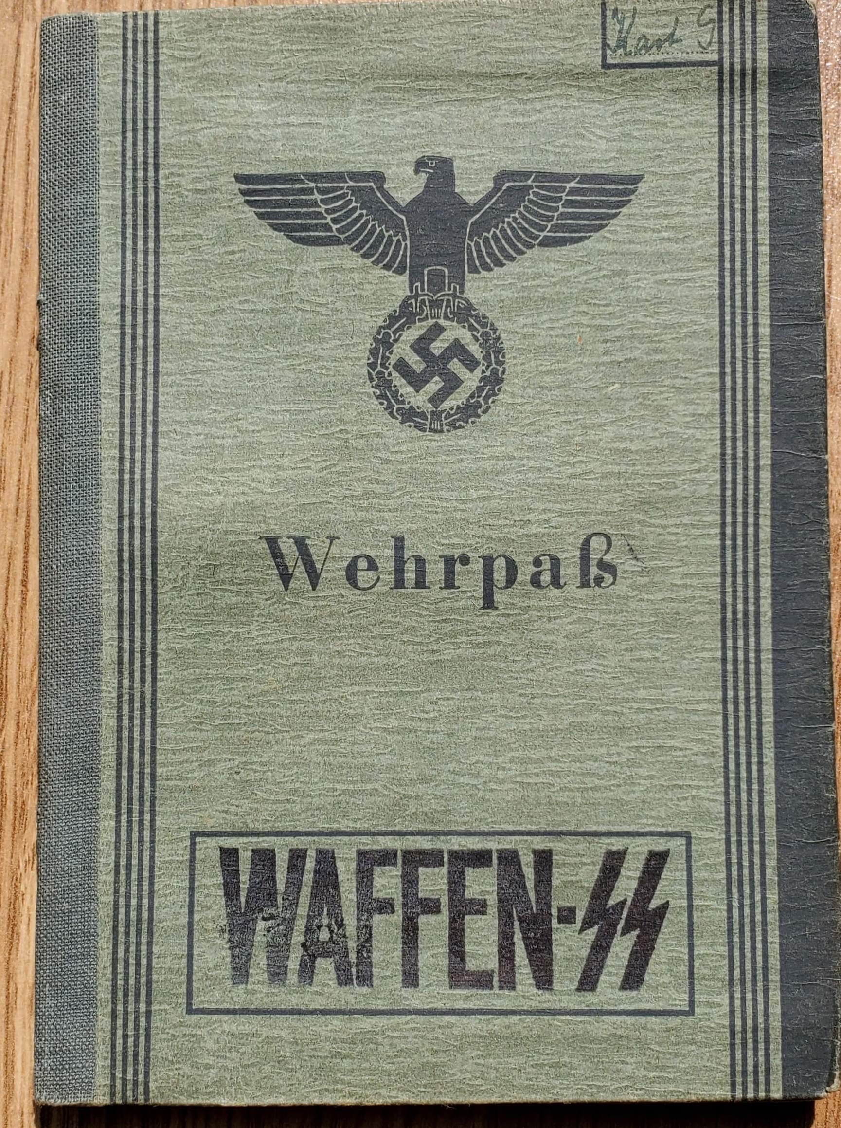 Wehrpass Romanian Waffen-SS volunteer Flak gunner Kommandostab Reichsführer-SS
