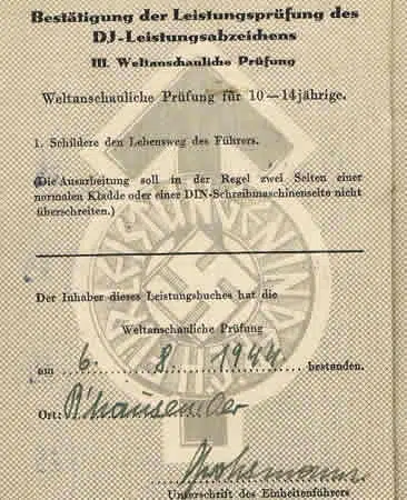 Proficiency books Staatsjugend HJ/DJ member 1941-1944 - Image 7