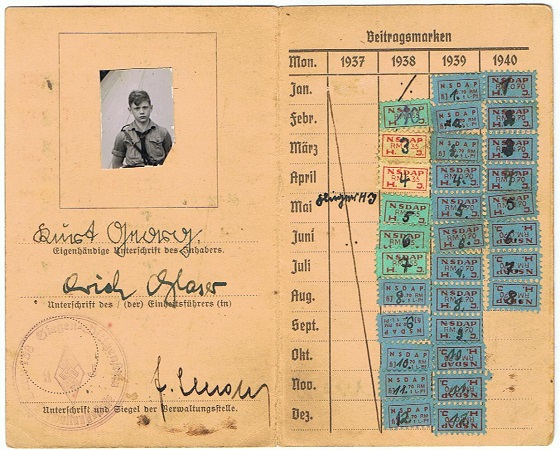 DJ memberships pass HJ Bann 138 Siegen - Wittgenstein 1938-1940 - Image 2