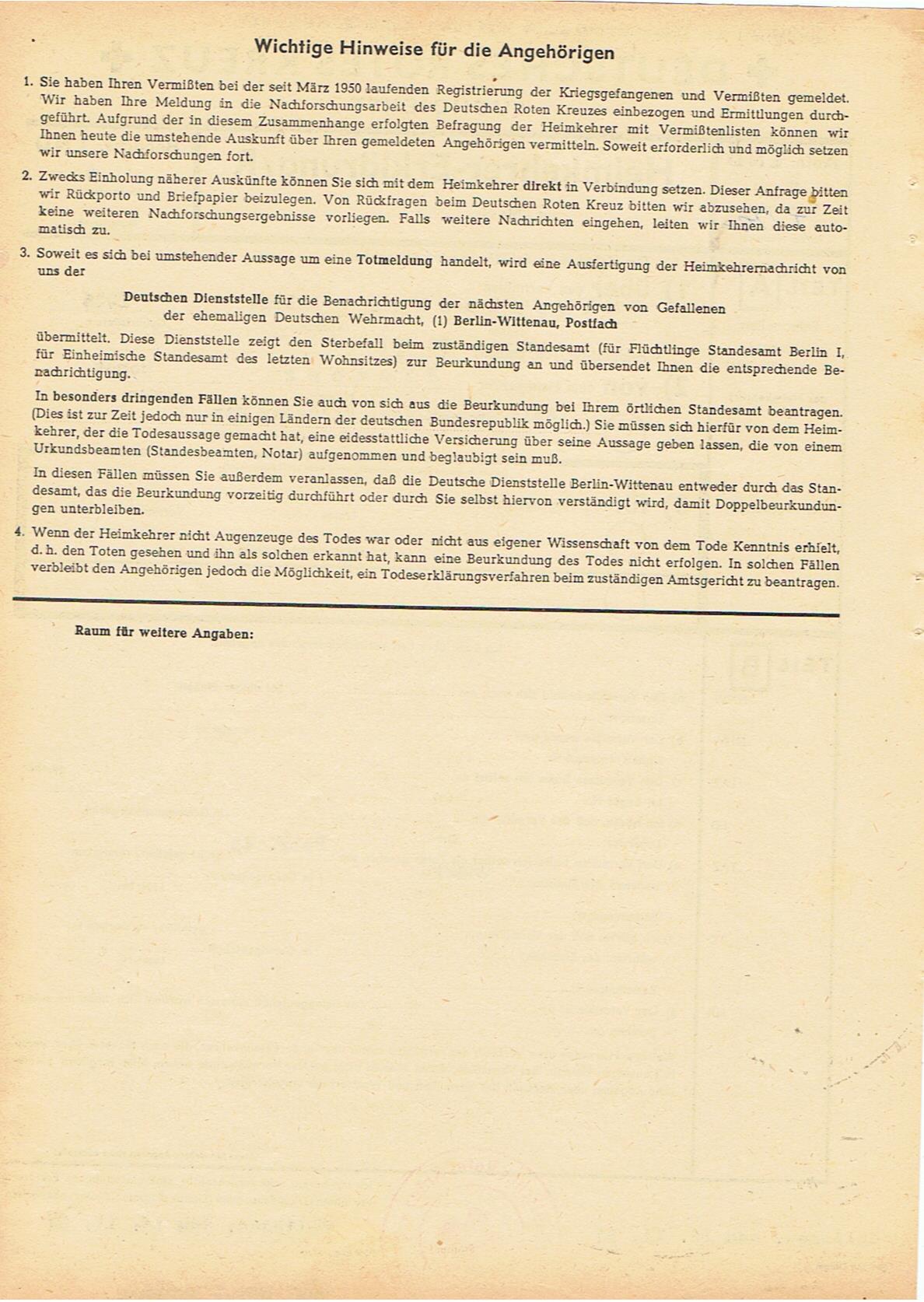 Red cross enquiry 12.SS-Panzer-Division HJ KIA Hungary 1945 - Image 2