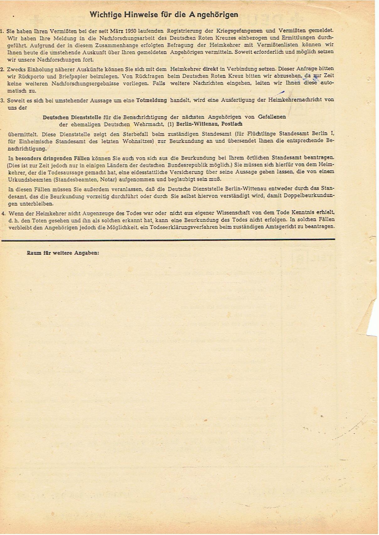 Red cross enquiry 12.SS-Panzer-Division HJ wounded Hungary 1945 - Image 2