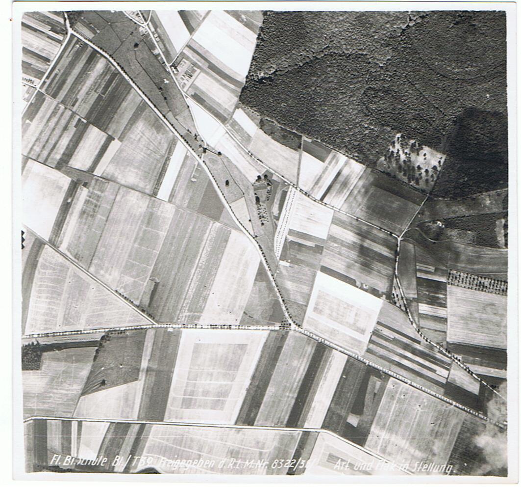 Aerial photo Flieger Bild Schule Hildesheim artillery and Flak in position
