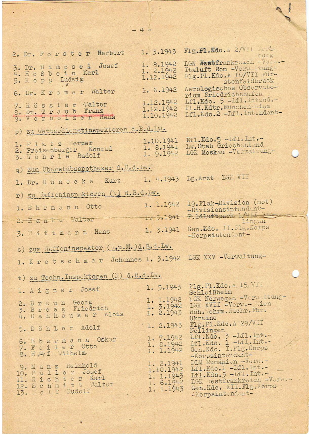 Group Regierungsrat weather station commander Luftwaffe airfields France Germany - Image 15