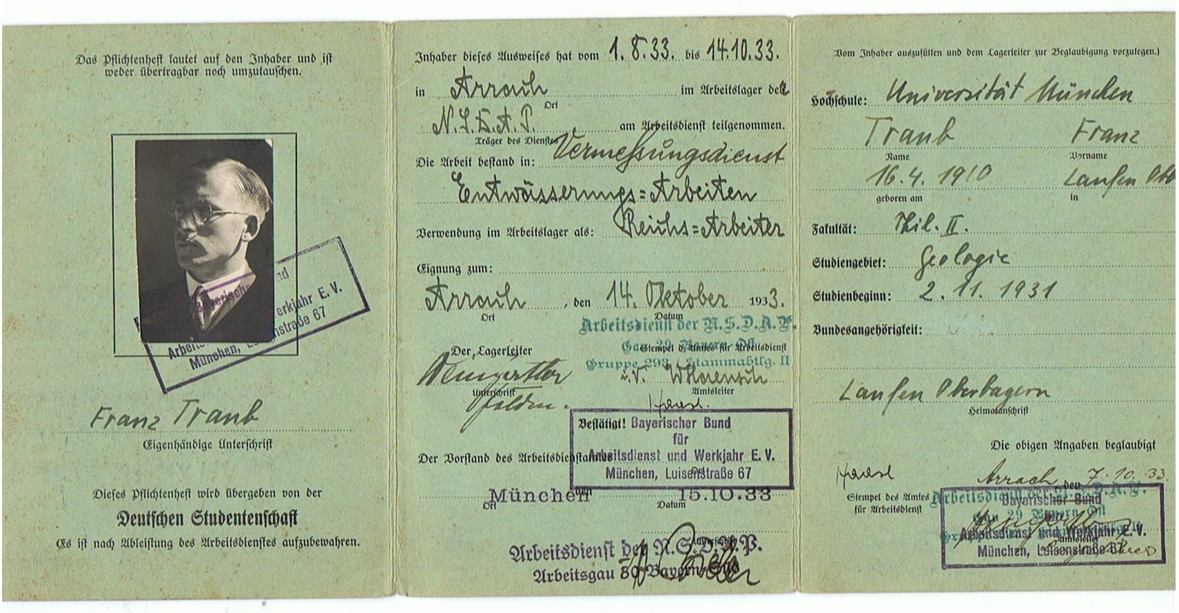 Group Regierungsrat weather station commander Luftwaffe airfields France Germany - Image 23