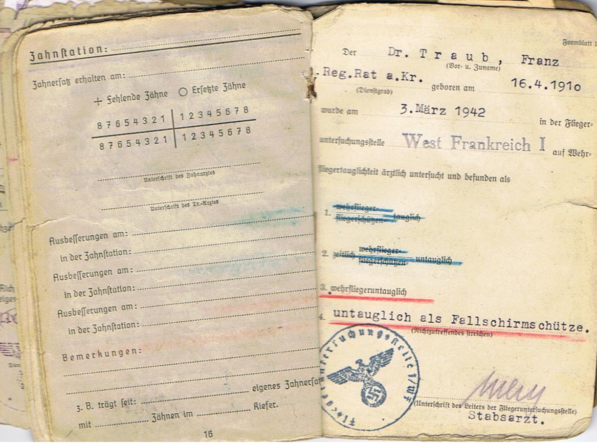 Group Regierungsrat weather station commander Luftwaffe airfields France Germany - Image 34