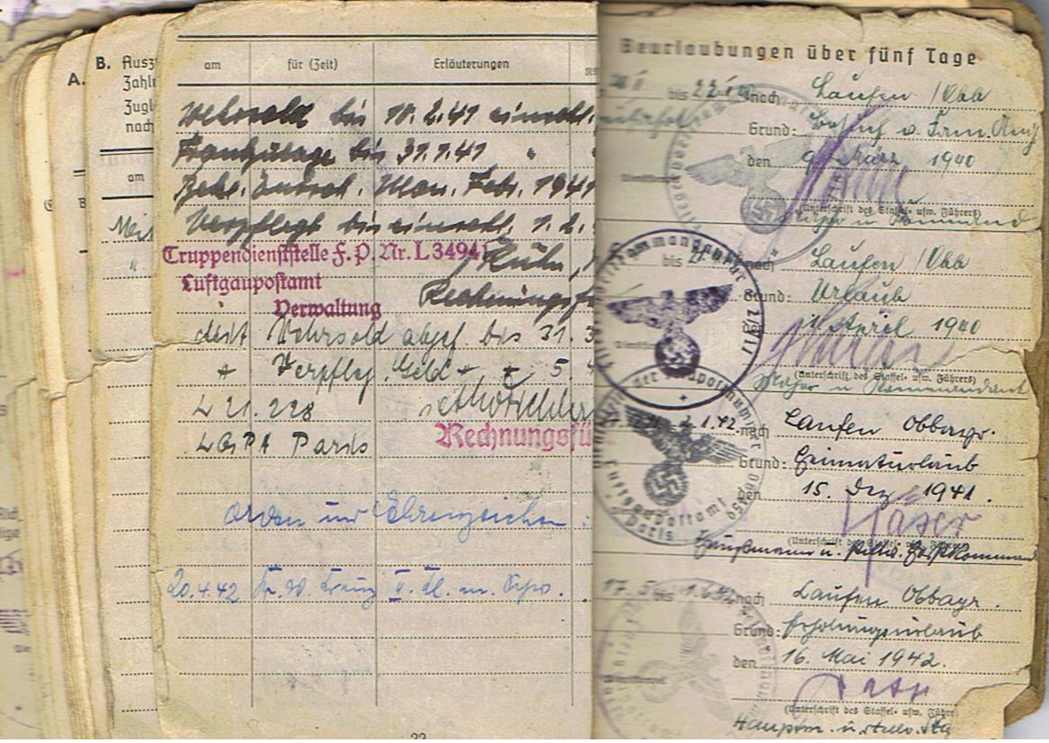 Group Regierungsrat weather station commander Luftwaffe airfields France Germany - Image 37