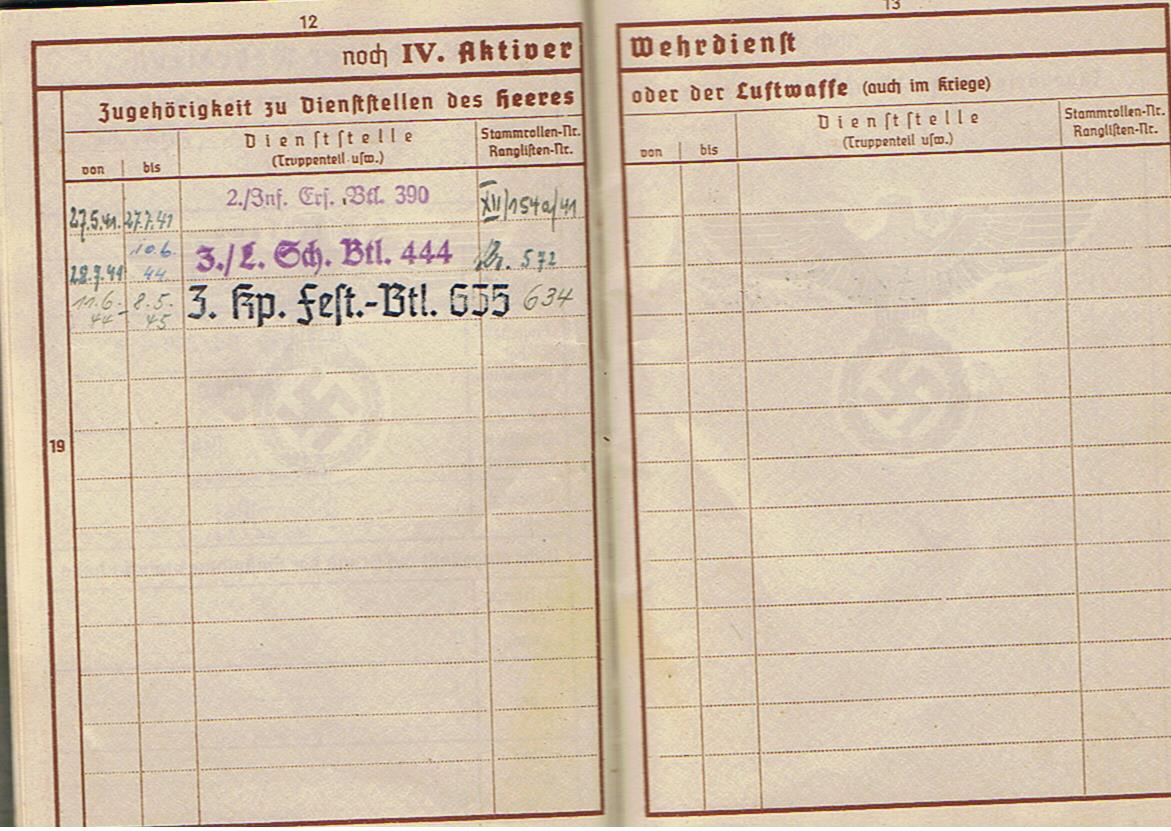 Wehrpass POW guard Landesschützen and fortress unit 280.ID Norway Narvik - Image 7