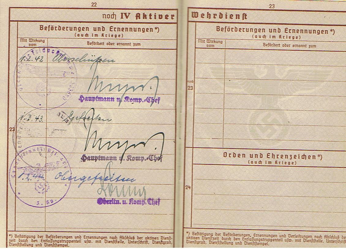 Wehrpass POW guard Landesschützen and fortress unit 280.ID Norway Narvik - Image 9
