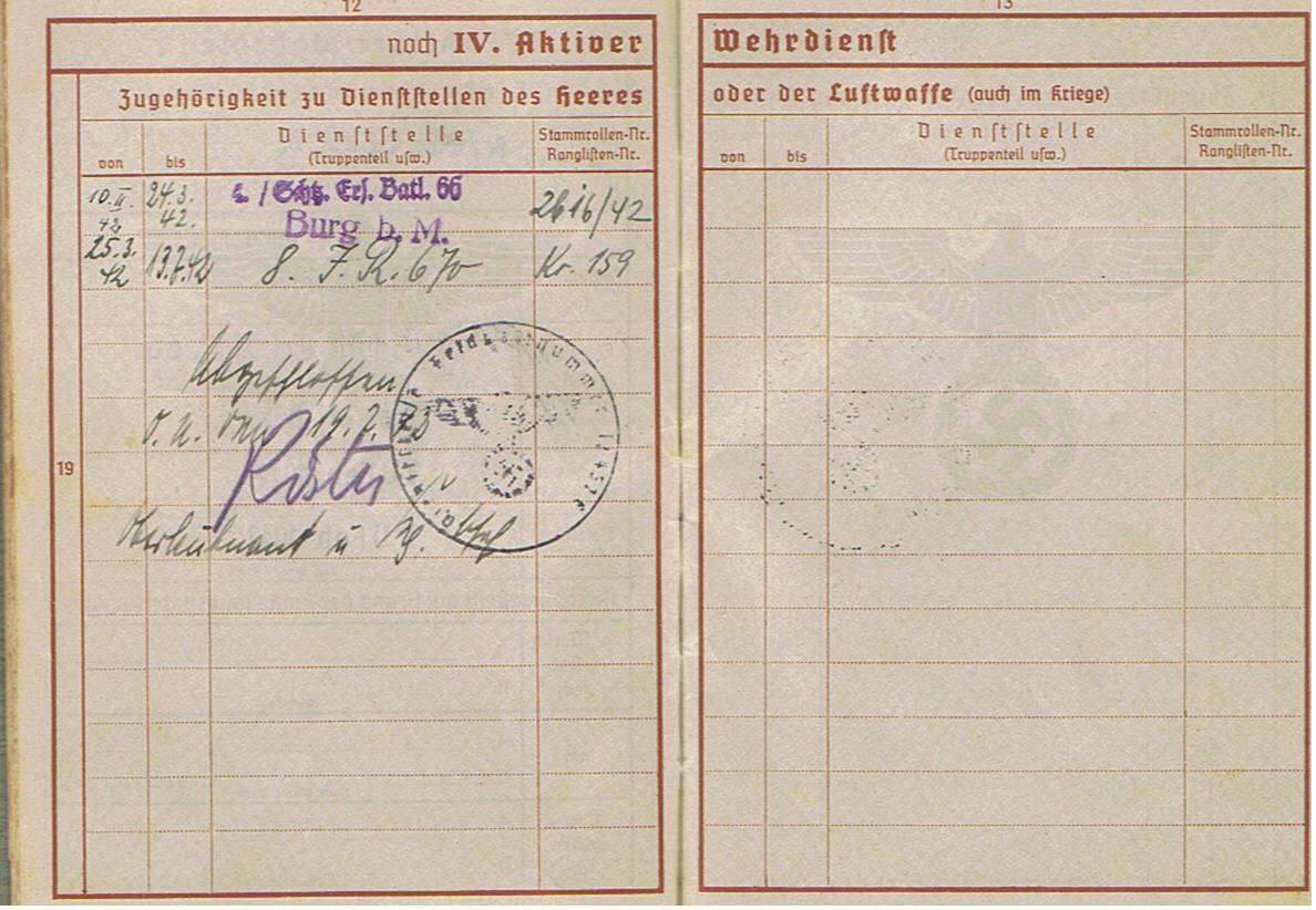Wehrpass Schütze IR670 371.Infanterie-Division KIA 1942 Southern Russia - Image 10