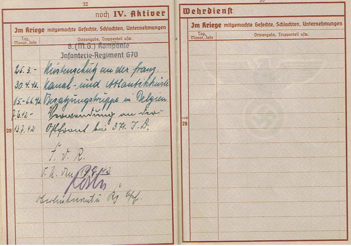 Wehrpass Schütze IR670 371.Infanterie-Division KIA 1942 Southern Russia - Image 13