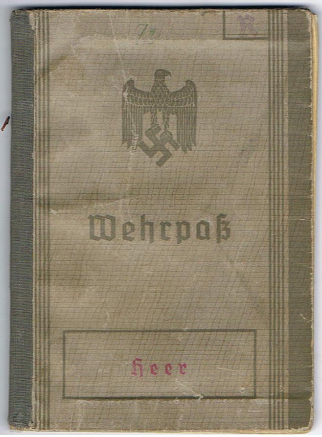 Wehrpass NCO Artillerie Beobachtungs-Abteilung 27 France Russia KIA 1942 Ukraine
