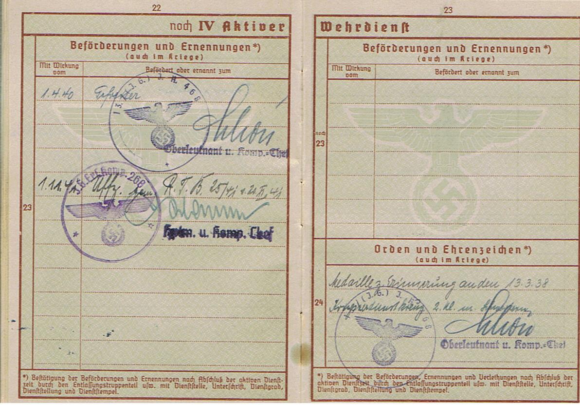 Wehrpass NCO Infanterie-Regiment 468 268.Infanterie-Division France Russia - Image 9