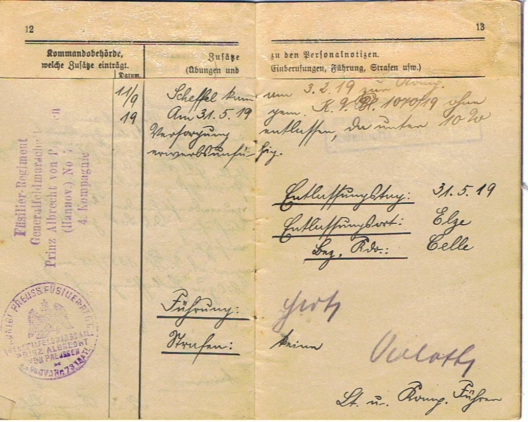 Militärpass and drivers license Füsilier Infanterie-Regiment 230 Somme Flandern EK2 - Image 11