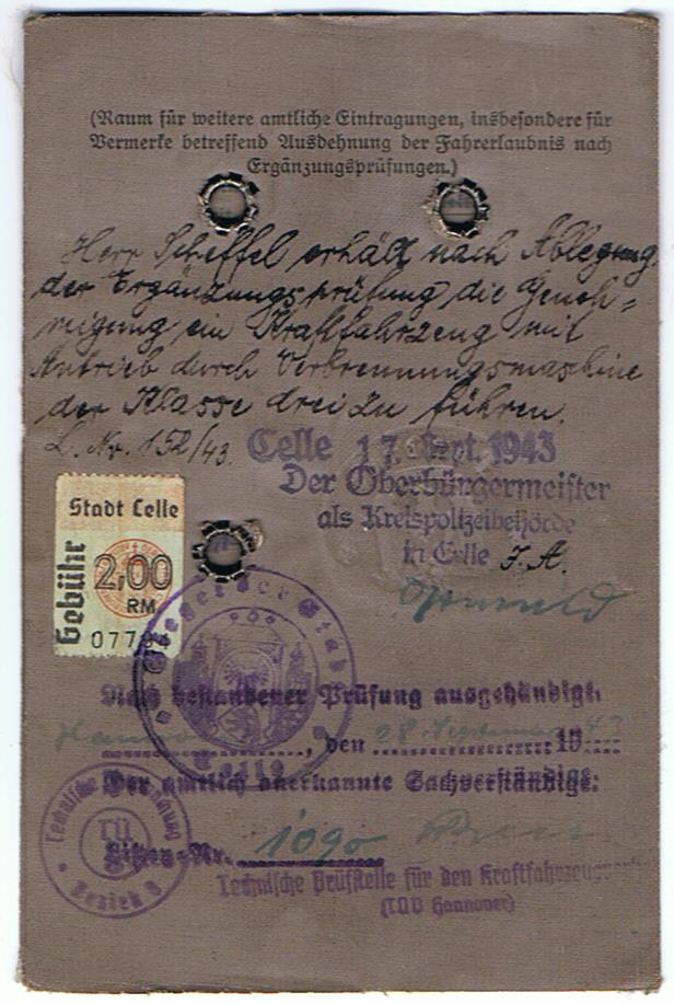 Militärpass and drivers license Füsilier Infanterie-Regiment 230 Somme Flandern EK2 - Image 3