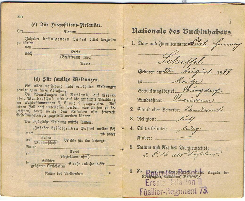 Militärpass and drivers license Füsilier Infanterie-Regiment 230 Somme Flandern EK2 - Image 4