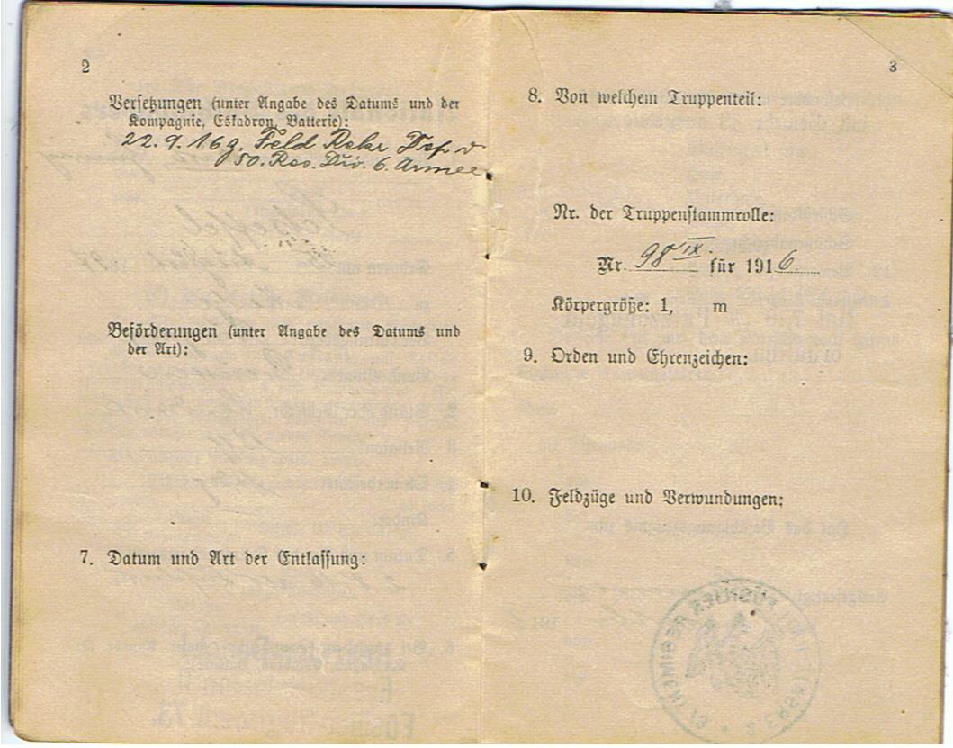 Militärpass and drivers license Füsilier Infanterie-Regiment 230 Somme Flandern EK2 - Image 5