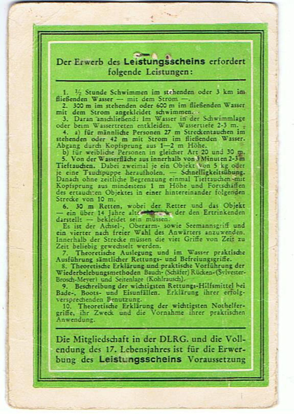License German Life Saving Association HJ boy 1944 - Image 3