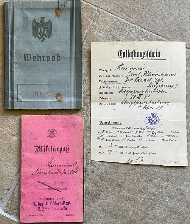 Passes Gefreiter WW1 artillery France Belgium EK2 WW2 Infantry