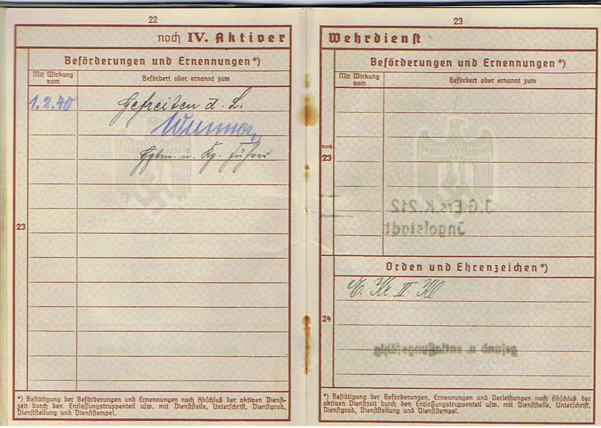 Passes Gefreiter WW1 artillery France Belgium EK2 WW2 Infantry - Image 10