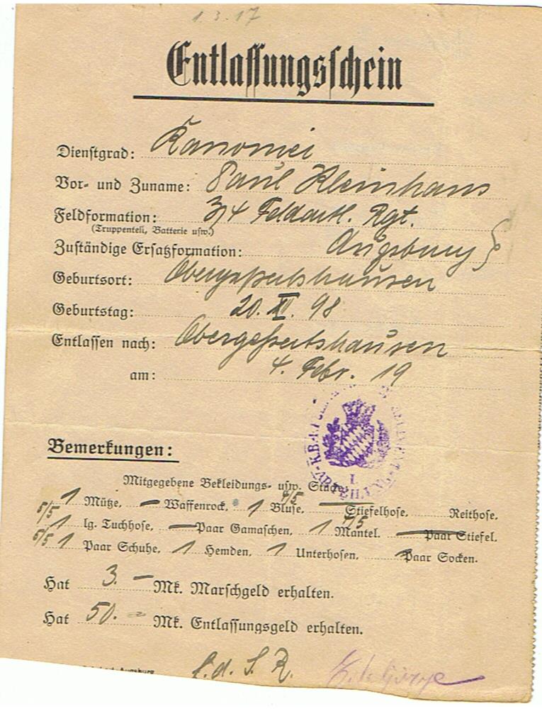 Passes Gefreiter WW1 artillery France Belgium EK2 WW2 Infantry - Image 2