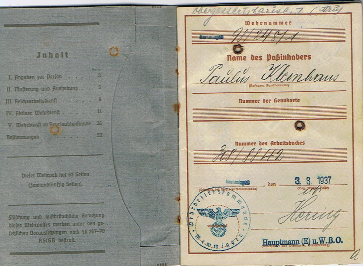Passes Gefreiter WW1 artillery France Belgium EK2 WW2 Infantry - Image 4