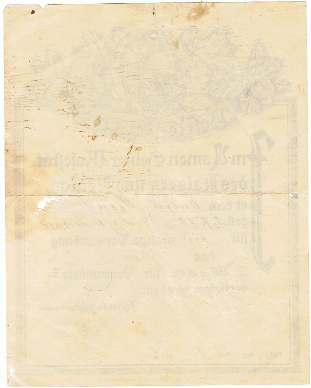 Wound Badge in Black citation Passau 1918 - Image 2