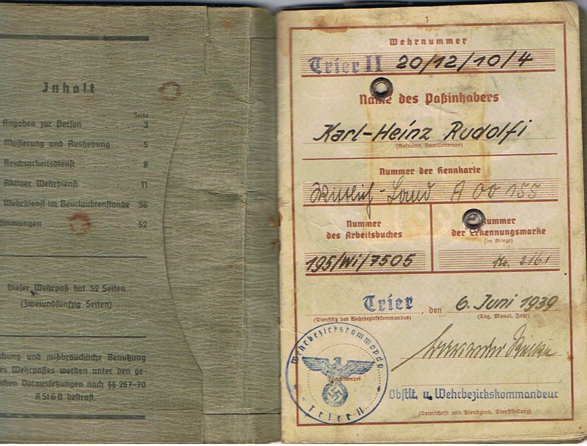 Wehrpass Gefreiter IR463 263.Infanterie-Division Russia VWA Silver - Image 2