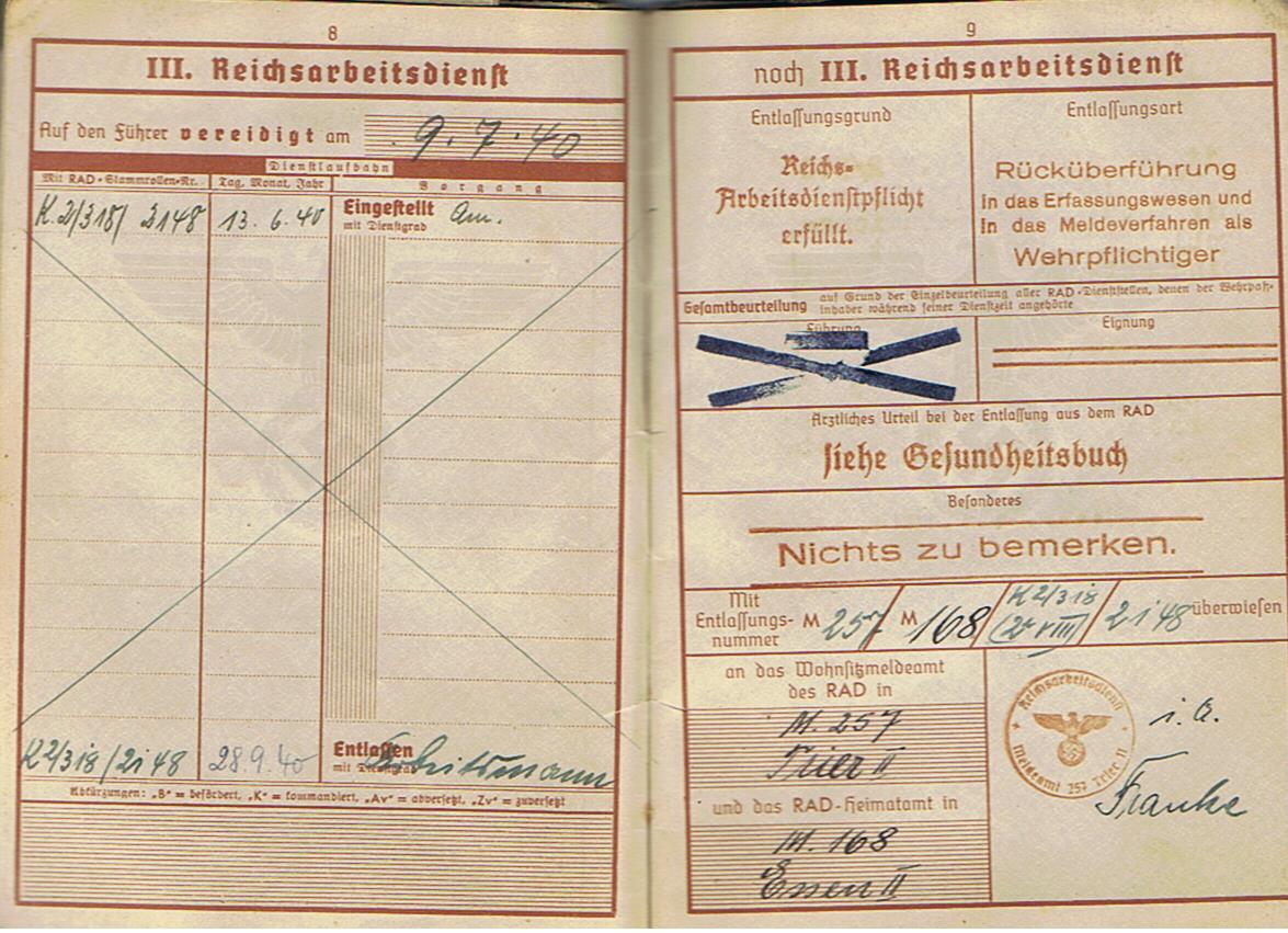 Wehrpass Gefreiter IR463 263.Infanterie-Division Russia VWA Silver - Image 5