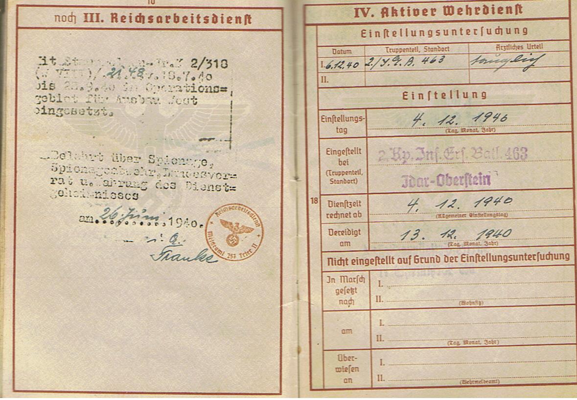 Wehrpass Gefreiter IR463 263.Infanterie-Division Russia VWA Silver - Image 6